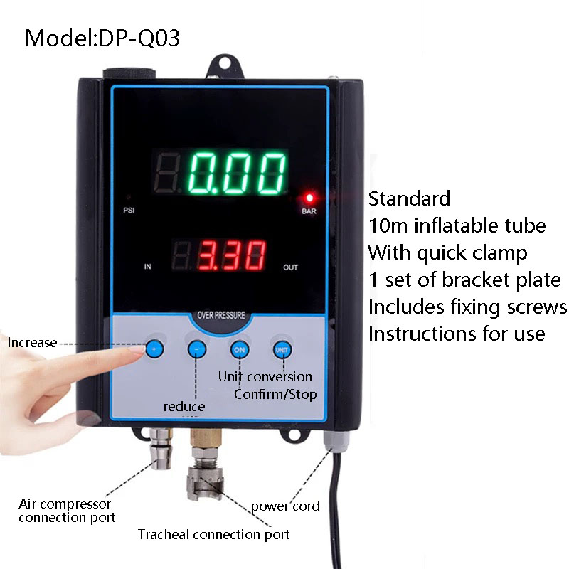 Auto Repair Shop Equipment - เครื่องเติมลมยางอัตโนมัติแบบติดผนัง พร้อมหน้าจอดิจิตอล สำหรับร้านซ่อมยางและร้านซ่อมรถยนต์