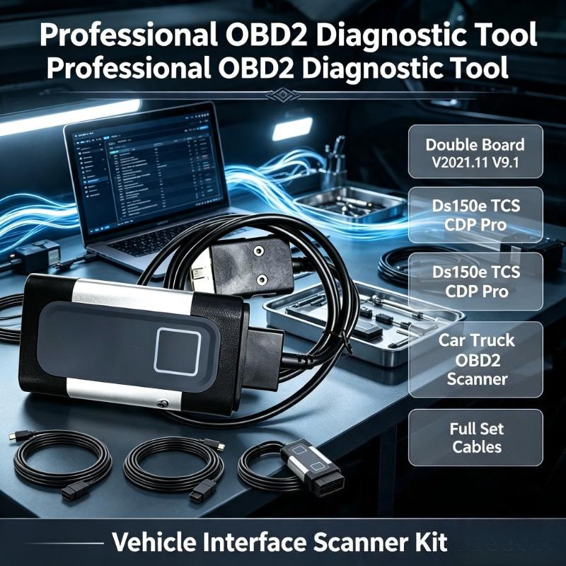 Auto Repair Shop Equipment - อุปกรณ์สแกนรหัส OBD ระดับมืออาชีพ ผลิตด้วยชิป DS150E สำหรับศูนย์ซ่อมรถยนต์เพื่อการตรวจสอบปัญหารถยนต์ในชีวิตประจำวัน