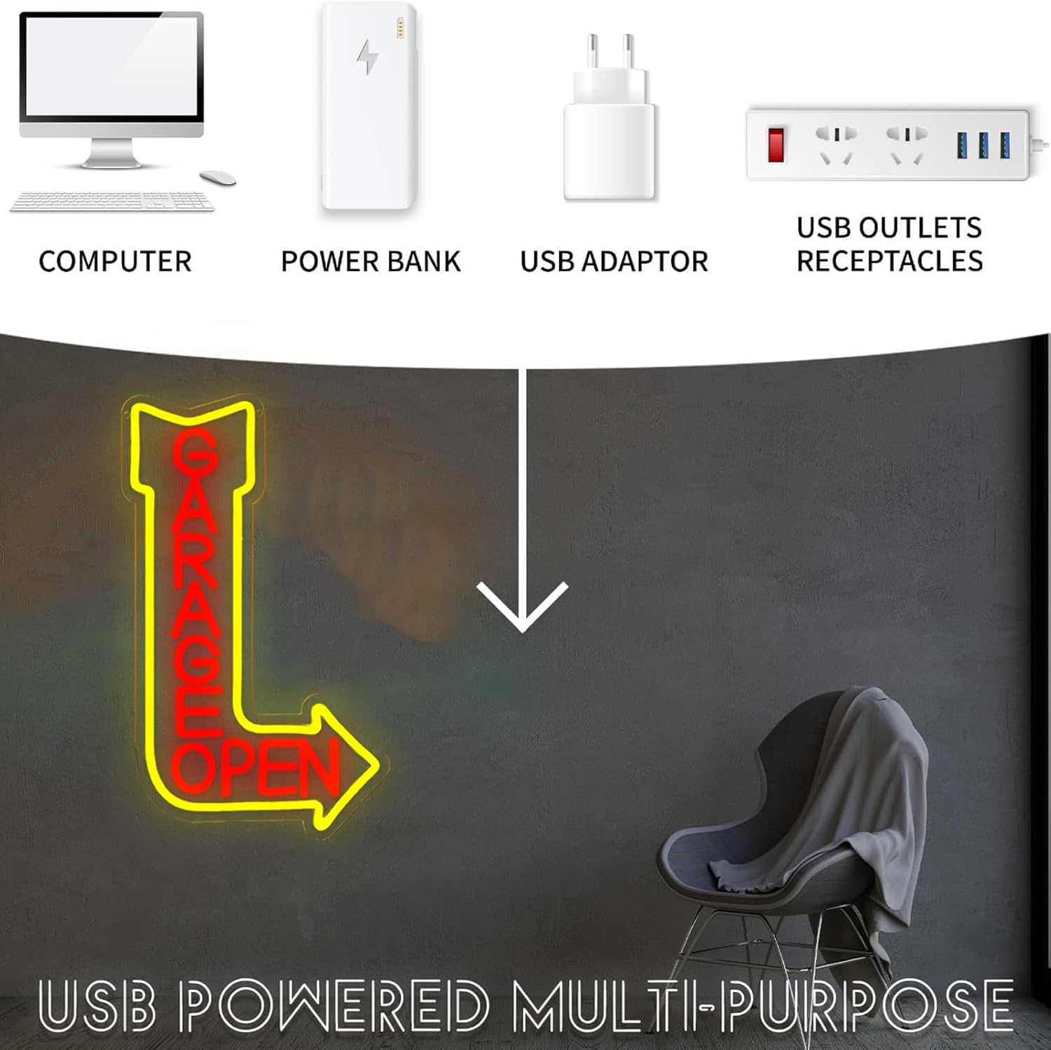    ป้ายไฟนีออนรูปโรงรถ ไฟ LED - Auto Repair Shop Open บทวิจารณ์และราคา