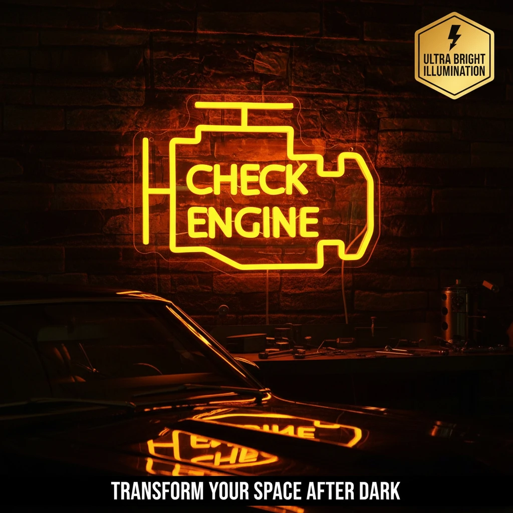 ไฟนีออน LED ตัวอักษร Check Eng - Auto Repair Shop Open บทวิจารณ์และราคา