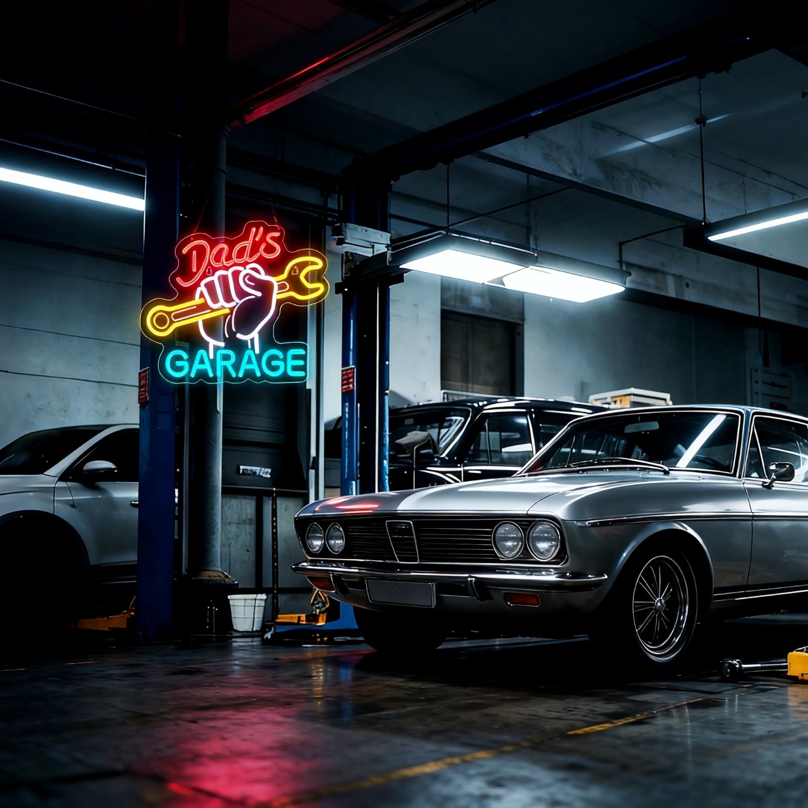 ป้ายไฟนีออนตกแต่งผนังร้านซ่อมร - Auto Repair Shop Open บทวิจารณ์และราคา